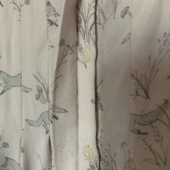 LC Lauren Conrad sleeveless fox print blouse XS - Picture 6 of 8